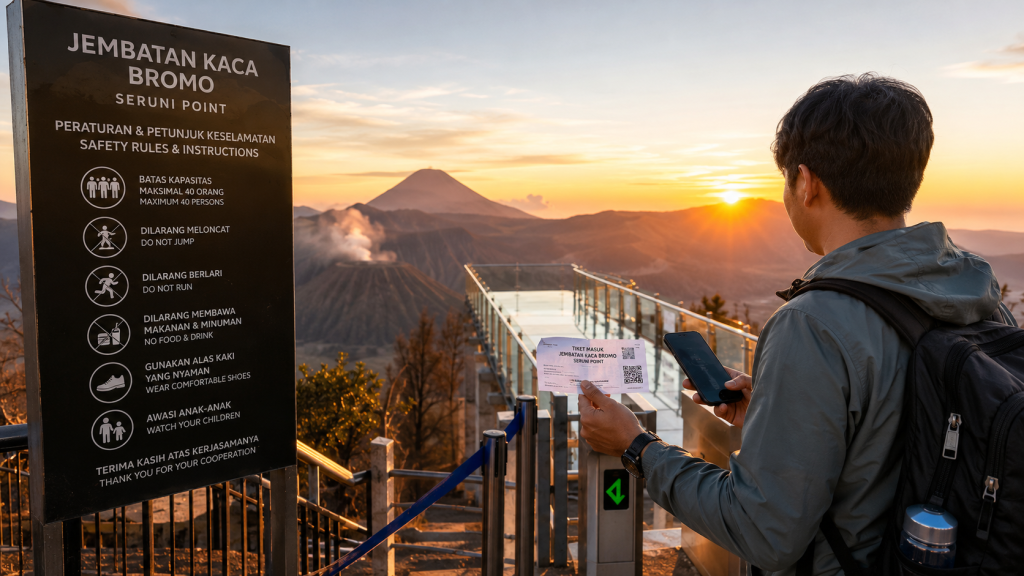 Jembatan Kaca Bromo 83 Meter Ternyata Bikin Lutut Gemetar, Begini Rasanya