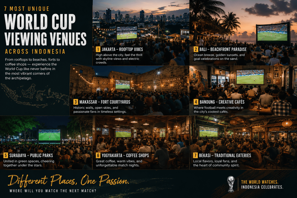 Nonton Piala Dunia 2026 di Mana? 7 Spot Nonton Bareng Paling Unik di Indonesia