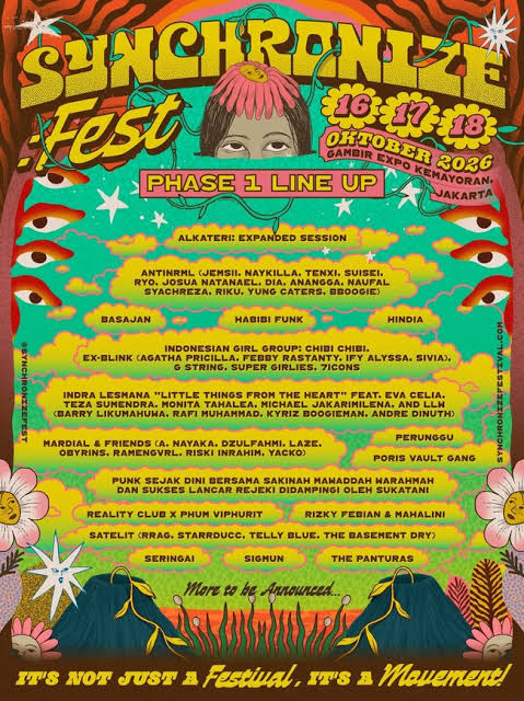Wajib Catat, Synchronize Festival 2026 Hadir 16–18 Oktober di Jakarta